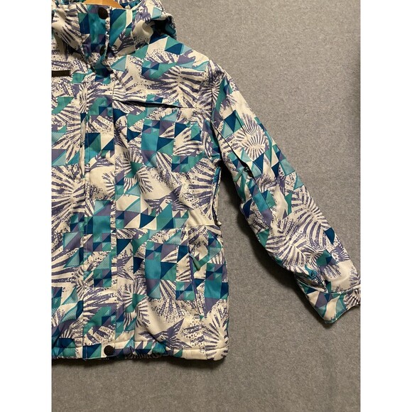 Liquid Venture Snowboard Jacket Girls Large Purple Teal Teen Geometric Insulated - Picture 3 of 16